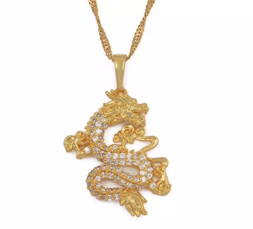 SLIMY SNAKE DRAGON NECKLACE