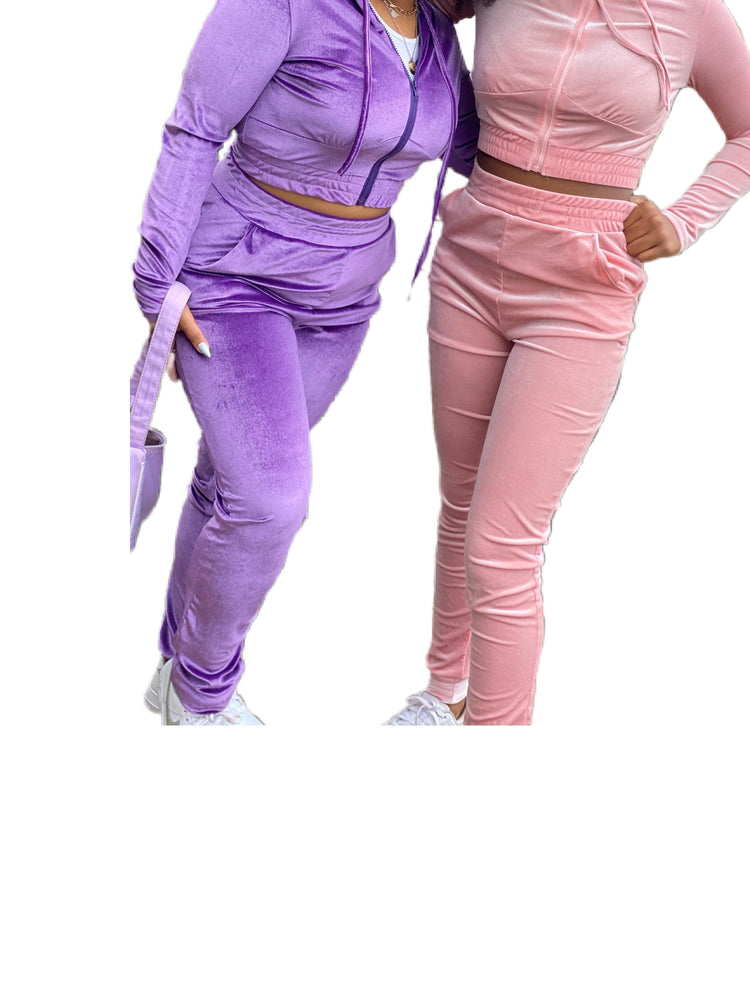 Y2K Soft Vibes Velour TrackSuit 🦋💕 Glo Babe 