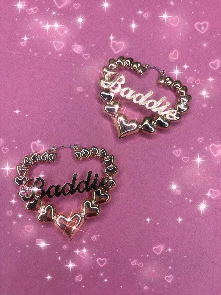 Baddie Valentine Gold Heart Hoops ✨🌟💖💖