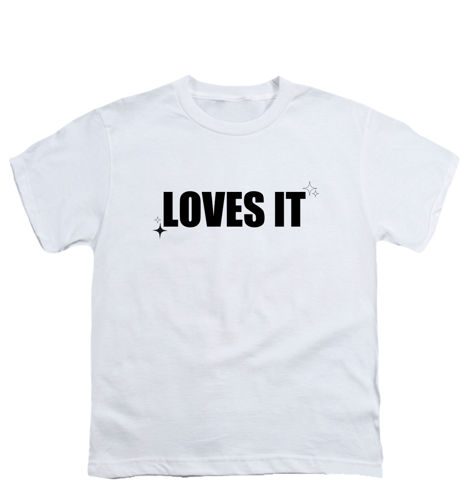
            
                Load image into Gallery viewer, “LOVES IT” Baby tee
            
        