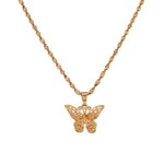 24K Gold Abigail Butterfly Necklace