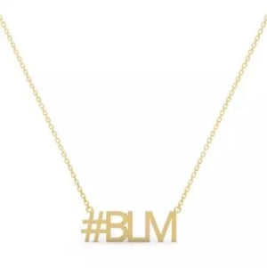 #BLM Black Lives Matter ✨✨ Stainless Steel Gold Necklace Glo Babe 