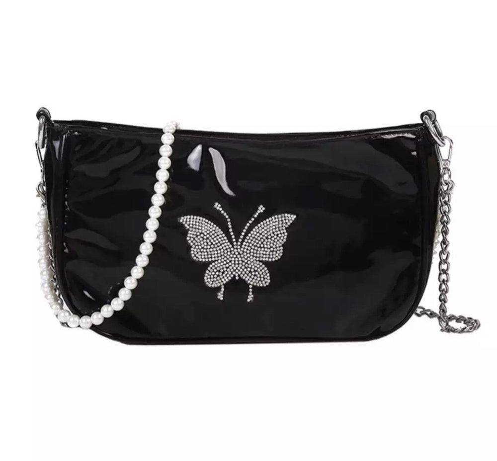 
            
                Load image into Gallery viewer, Y2K Butterfly Pearl Handbag Handbag Glo Babe 
            
        