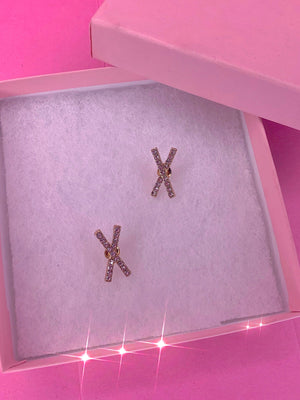 
            
                Load image into Gallery viewer, Ice X Cross Earring Studs Earrings Glo Babe 
            
        