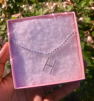 Letter Glitz Initial Necklace Glo Babe 