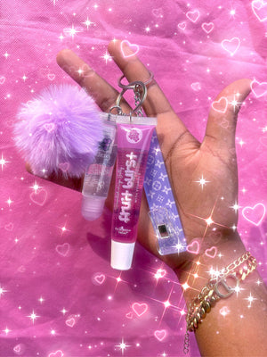Bomb Babe Credit Card Grabber Gloss Keychains 💖✨💕 Glo Babe Purple Princess 