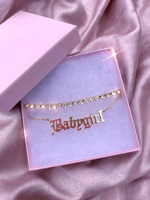 Glitz ✨ Bling me Babygirl Necklace Set Apparel & Accessories Glo Babe 