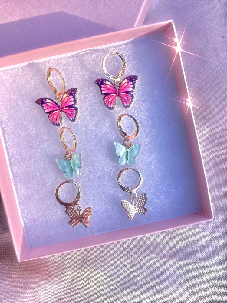 Butterfly Gift Box Earrings 3Pairs 🦋💕 Glo Babe 