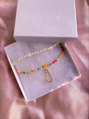 90's Candy Boho Pearl Choker Necklace necklace Glo Babe 
