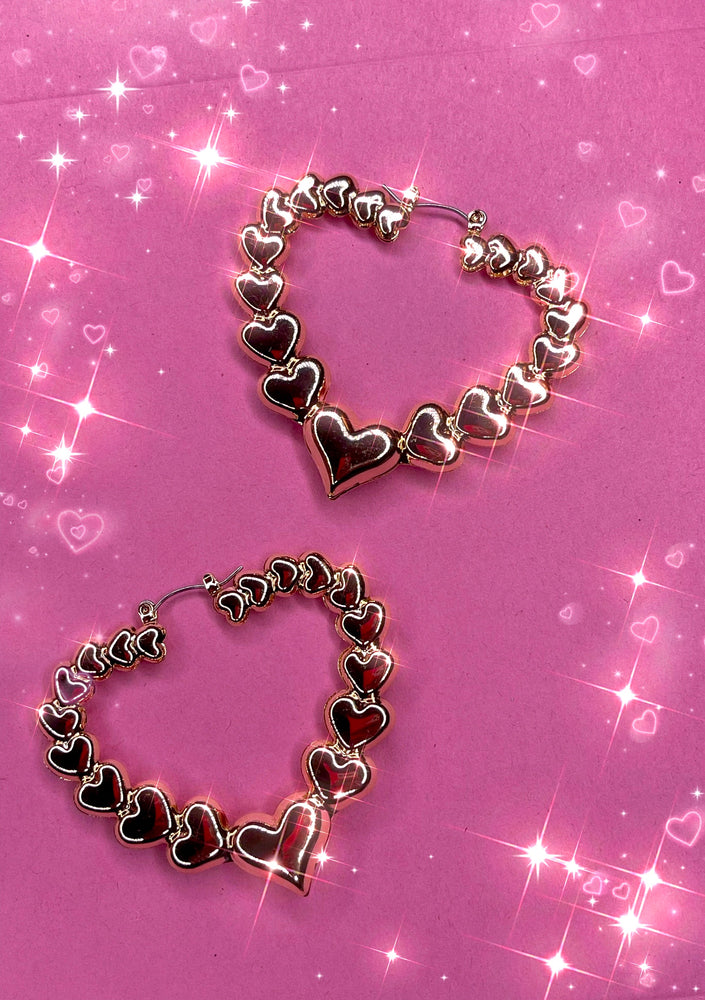 Valentine Gold Heart Hoops ✨🌟💖💖
