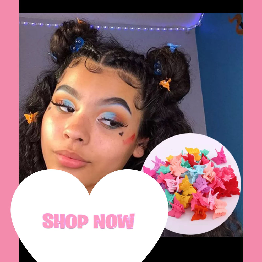 🦋🦋 She’s a Vibe Butterfly Hair Clips 20pc ✨ Glo Babe 