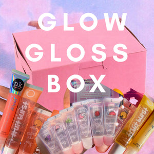 MINI GLOW GLOSS BOX 5 LIP PRODUCTS ✨✨✨🍒🍉🍇 Glo Babe 