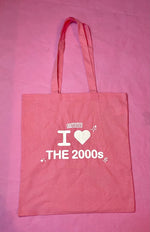 “I 🤍 THE 2000s” pink canvas tote bag💗☁️✨
