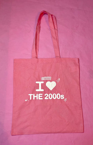 “I 🤍 THE 2000s” pink canvas tote bag💗☁️✨ Glo Babe 