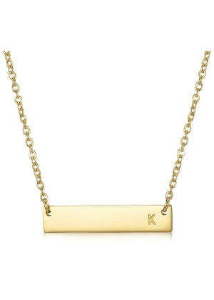 
            
                Load image into Gallery viewer, LAYER BABE GOLD INTIAL BAR NECKLACE Glo Babe 
            
        