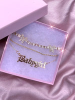 Glitz ✨ Butterfly 🦋 Babygirl Necklace Set