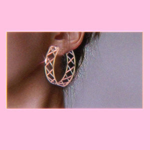 
            
                Load image into Gallery viewer, Cross X Me Out Gold Hoops Glo Babe 
            
        