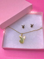 Gift Set Playboy Bunny 🐰 Earrings + Necklace