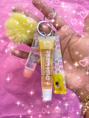 Bomb Babe Credit Card Grabber Gloss Keychains 💖✨💕 Glo Babe You light up my life Yellow 