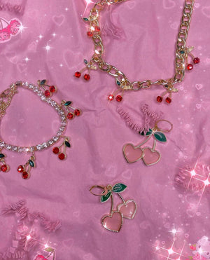 
            
                Load image into Gallery viewer, ✨ CHERRY Lover 🍒 BABE BRACELET/ANKLET BUNDLE Glo Babe 
            
        